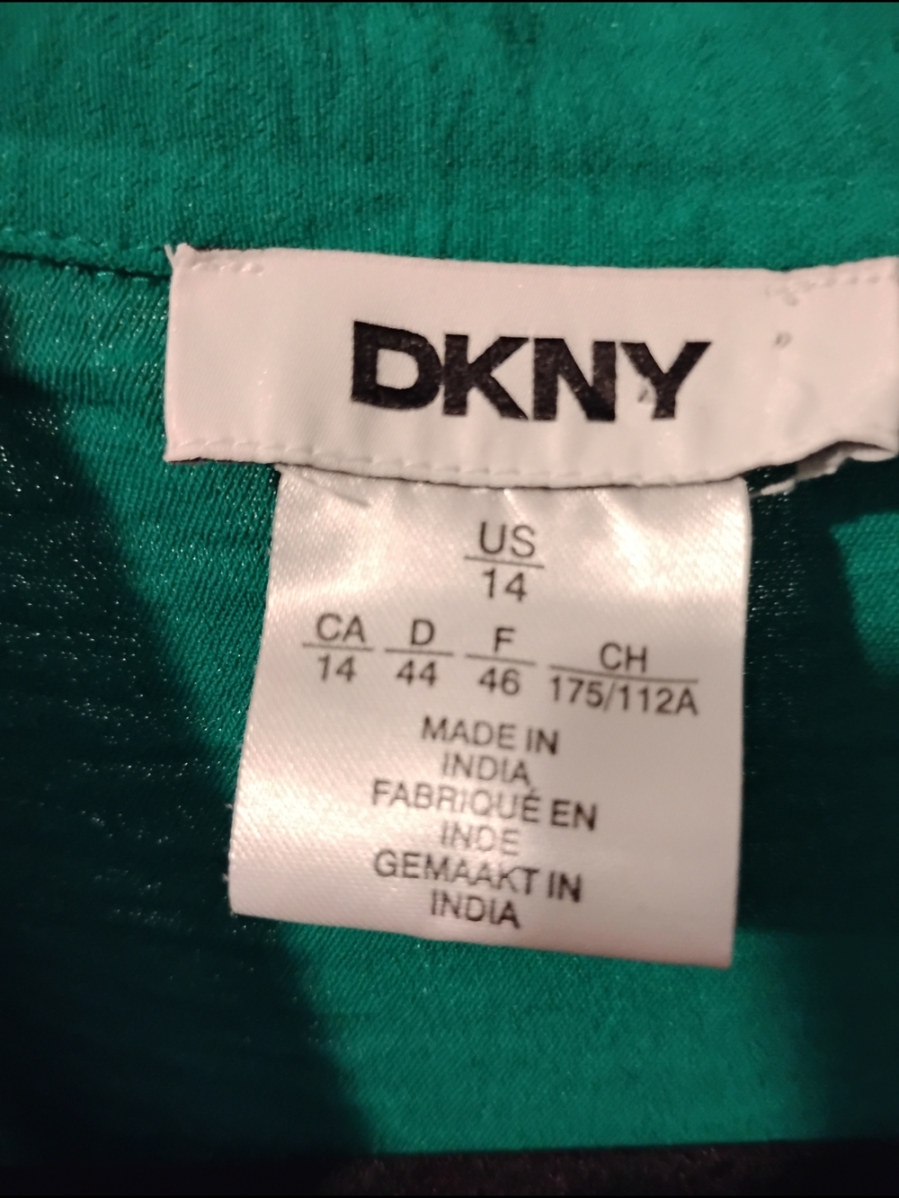 DKNY Midi Green Women’s Long Sleeve Drop Waist Belted Dress Size 14 MSRP $129 - Picture 4 of 9